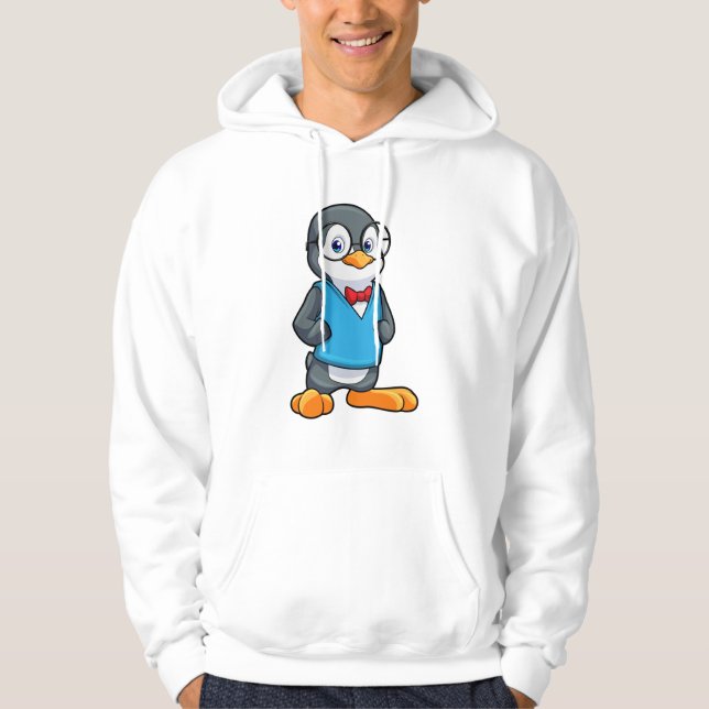 Moletom Pinguim como Nerd de óculos (Frente)