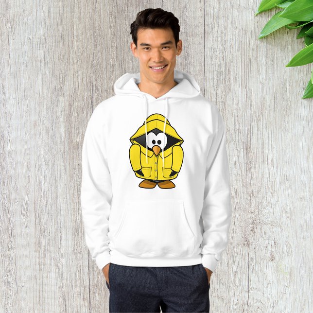 Moletom Pinguim Em Um Casaco Amarelo Mens Hoodie (Criador carregado)