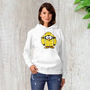 Moletom Pinguim Em Um Casaco Amarelo Mulher Hoodie