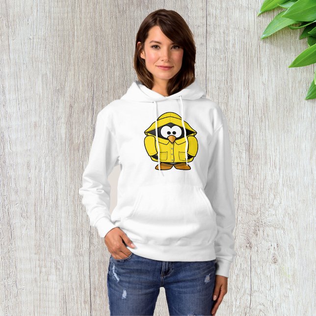 Moletom Pinguim Em Um Casaco Amarelo Mulher Hoodie (Criador carregado)