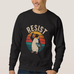 Moletom Pinguim Engraçado Resiste Protesto Contra Tarifas