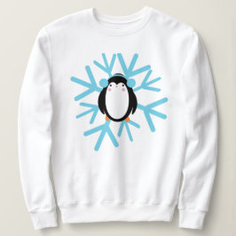 Moletom Pinguim Fofo Floco de Neve Natal Inverno