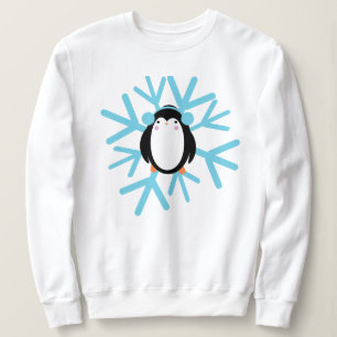 Moletom Pinguim Fofo Floco de Neve Natal Inverno