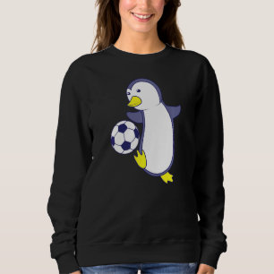 Moletom Pinguim jogando futebol