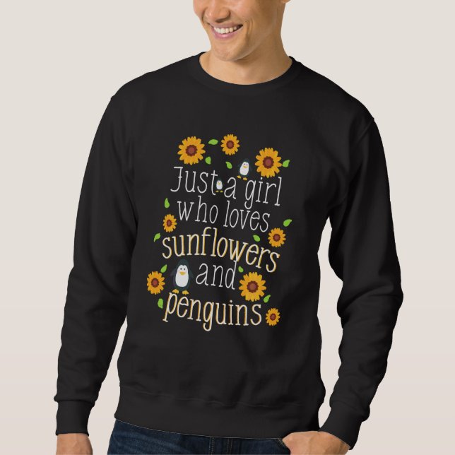Moletom Pinguim Lover Sunflower Melhor Amiga Mulheres Te (Frente)