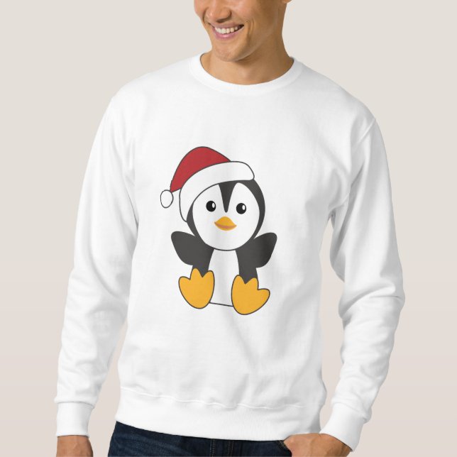 Moletom Pinguim Natal Neve Pinguins de Pinguins (Frente)