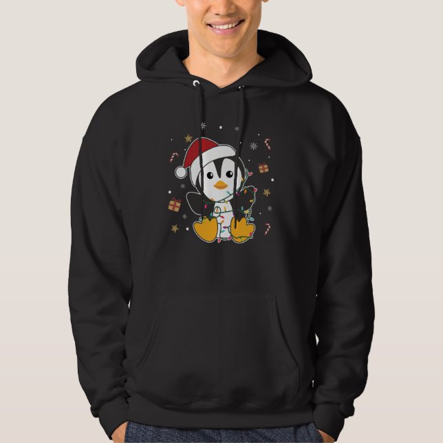 Moletom Pinguim Natal Neve Pinguins de Pinguins (Frente)