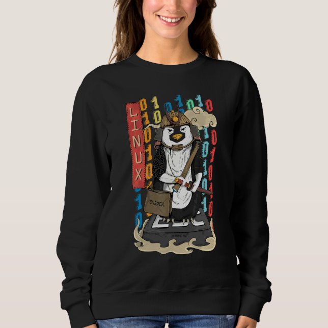 Moletom Pinguim Samurai  Um Pinguim Linux (Frente)