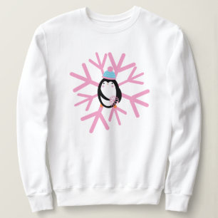 Moletom Pinguim Snowflake Adorável no Natal