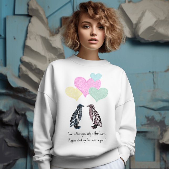 Moletom Pinguin Love: Parceiro Yoga Gift Chakra Heart (Criador carregado)