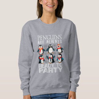Moletom Pinguins felizes estão sempre festejando o suor fe