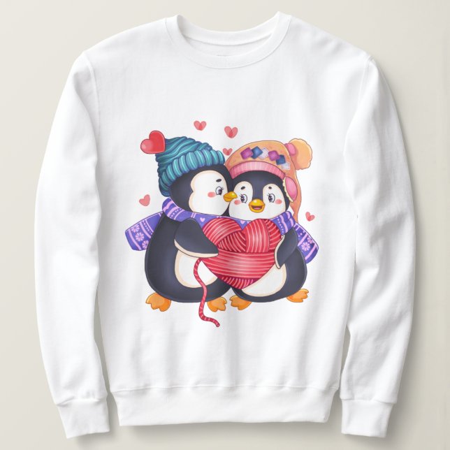 Moletom Pinguins no Love T-Shirt (Frente do Design)