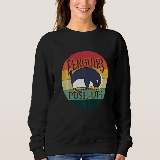 Moletom Pinguins Odeiam Empurrar Pinguins (Frente)