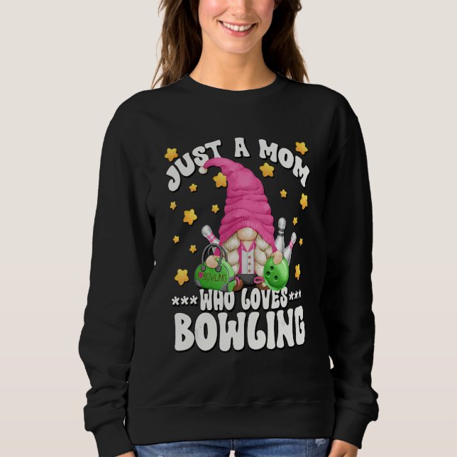 Moletom Pink Bowler Mom Life Gnome For Women Who Loves Bow (Frente)