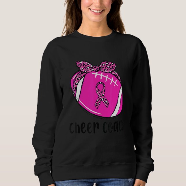Moletom Pink Cheer Coach Football Mom Cheerleading Breast (Frente)