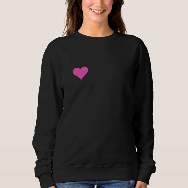 Moletom Pink Heart Love Sweatshirt – Stylish Art Hoodie fo (Frente)