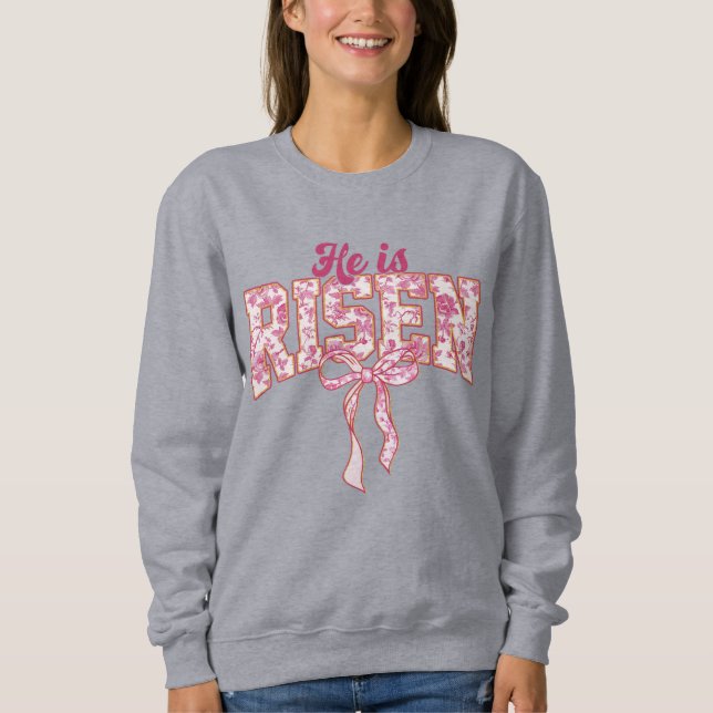 Moletom Pink Lace Ele Ressuscitou   (Frente)