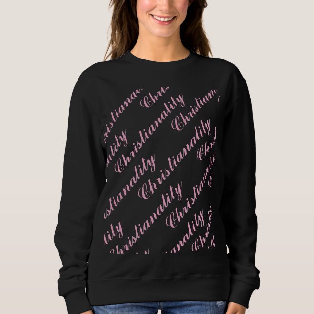 Moletom pink logo repeat blk sweatshirt (Frente)