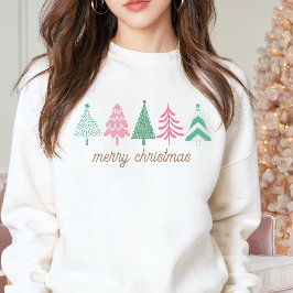 Moletom PINK NOEL Boho Árvore de Natal Feliz Natal