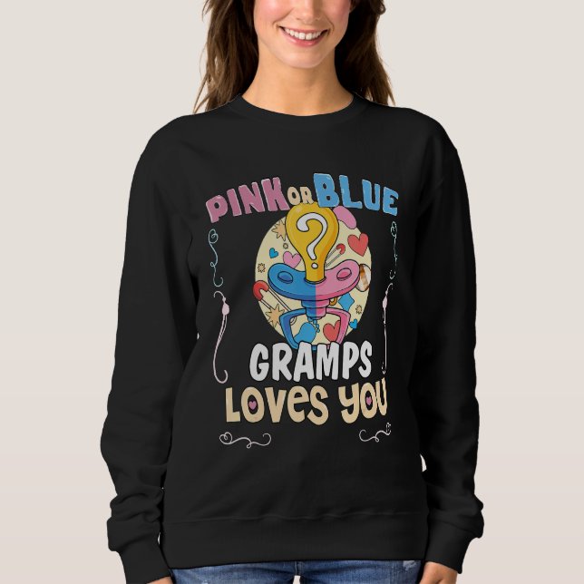 Moletom Pink or Blue Gramps Loves You Best Grandpa Ever Gr (Frente)