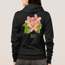Moletom Pink Plumeria Frangipani, your Name, Floral