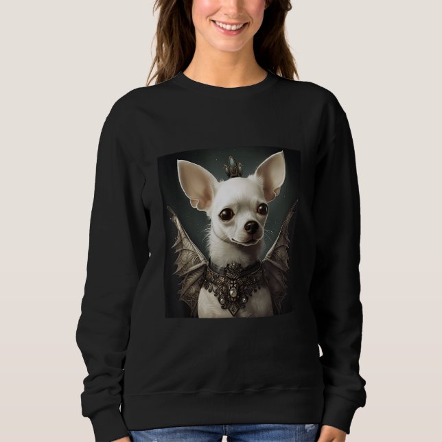 Moletom PinkFluffDesigns Princesa Goth-huahua (Frente)
