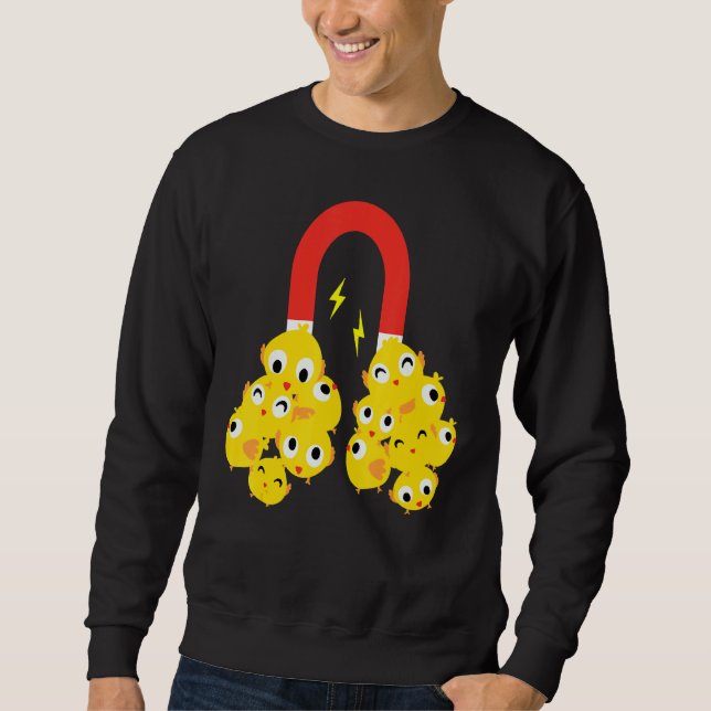 Moletom Pintinho engraçada Roupa de Páscoa de amêndoa com  (Frente)