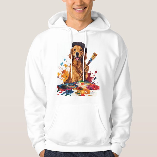 Moletom Pintor Pup � Cão Artístico com Cavalete (Frente)
