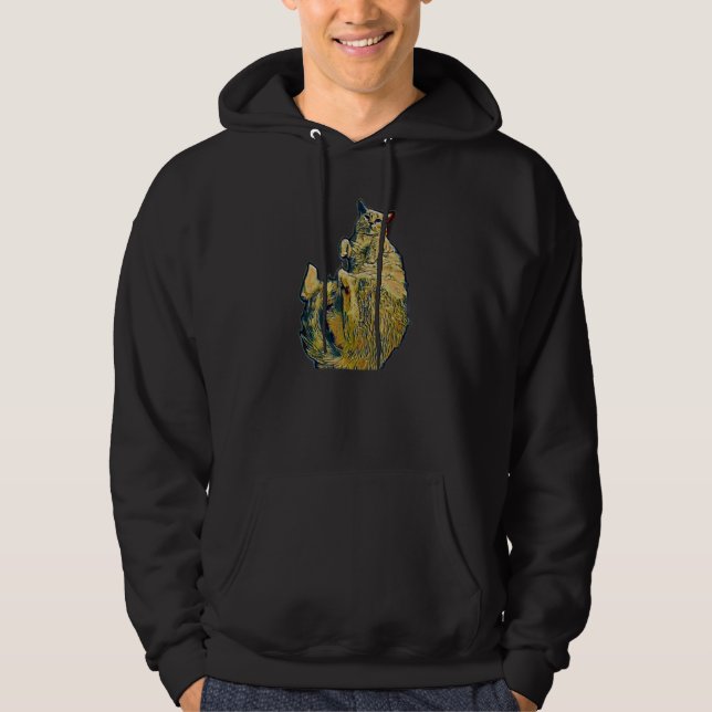 Moletom Pintura Abstrata Digital De Um Gato 7 (Frente)