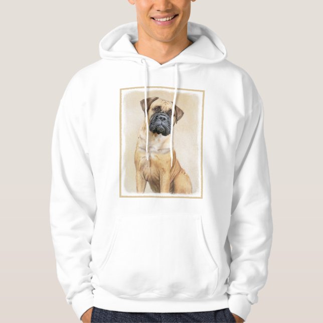 Moletom Pintura Bullmastiff - Arte Cachorra Original (Frente)