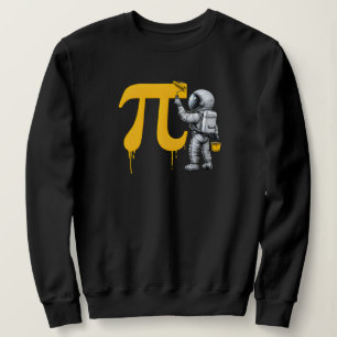 Moletom Pintura de astronauta legal símbolo Pi Dia do Pi