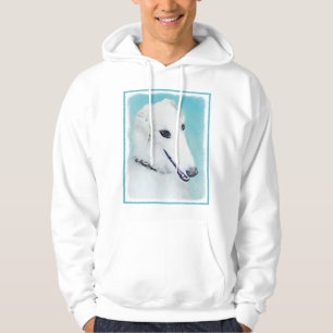Moletom Pintura de Borzoi (branca) - Arte de Cachorro Orig