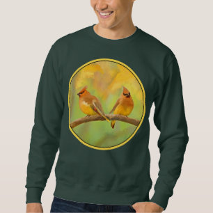 Moletom Pintura De Cedar Waxwing - Arte De Cachorro Origin