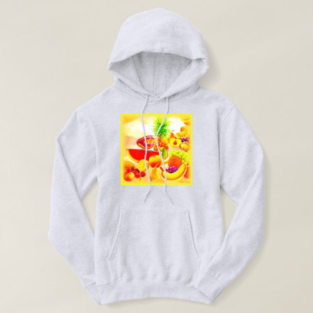 Moletom Pintura de Frutas Tropicais exótica. Compre agora (Frente do Design)