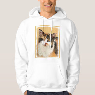 Moletom Pintura De Gato Calico - Arte De Gato Original Bon