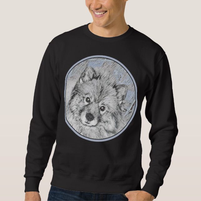 Moletom Pintura de Keeshond Beth - Arte de Cachorro Origin (Frente)