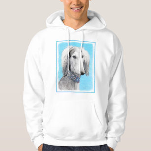 Moletom Pintura de Saluki (Prata) - Arte de Cachorro Origi