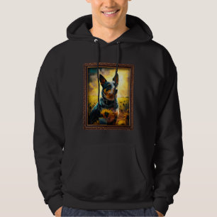 Moletom Pintura de Texas Heeler Girassol Flor Mãe Mulheres