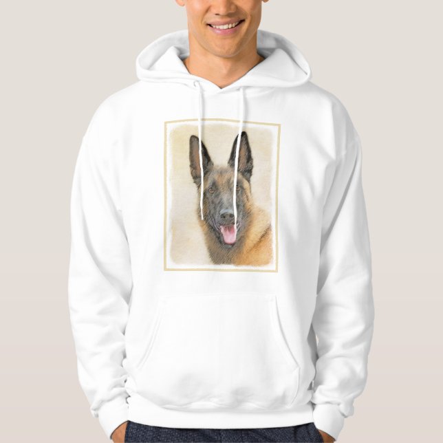 Moletom Pintura em Malinois Belga - Arte Cachorra Original (Frente)