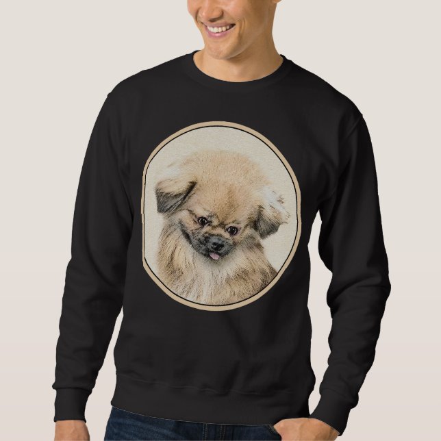 Moletom Pintura em Pekingese - Arte Cachorra Original (Frente)