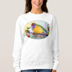 Moletom Pintura realística do passarinho de Gouldian