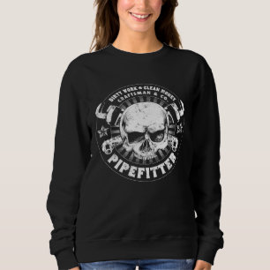 Moletom Pipefitter Steamfitter Skull E Crossbone Wrenk
