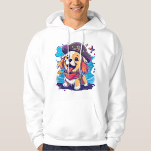 Moletom Pirata de Cachorro do Retriever do ouro