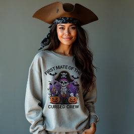 Moletom Pirata do Halloween Primeiro Oficial da Tripulação