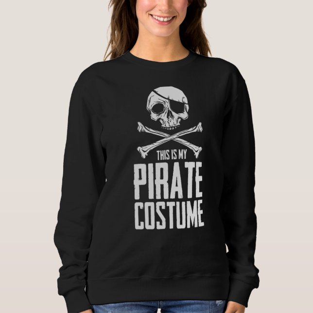 Moletom Pirata Skull Costume Humor Statement Buccaneer Oce (Frente)