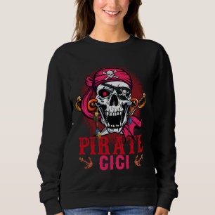 Moletom Pirate Gigi Halloween Skull Pirate Família de Cost