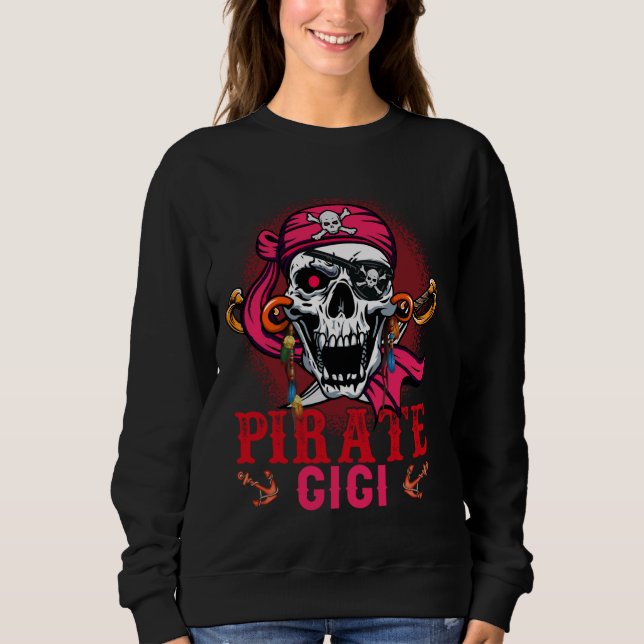 Moletom Pirate Gigi Halloween Skull Pirate Família de Cost (Frente)