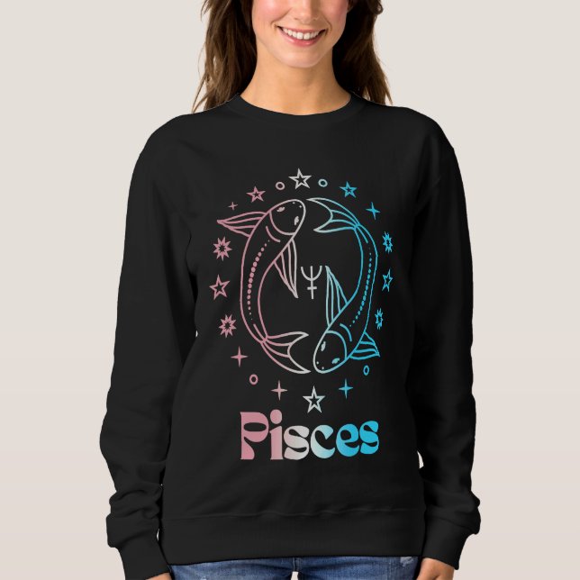 Moletom Pisces Zodiac Sign Trans Transgender Astrology LGB (Frente)