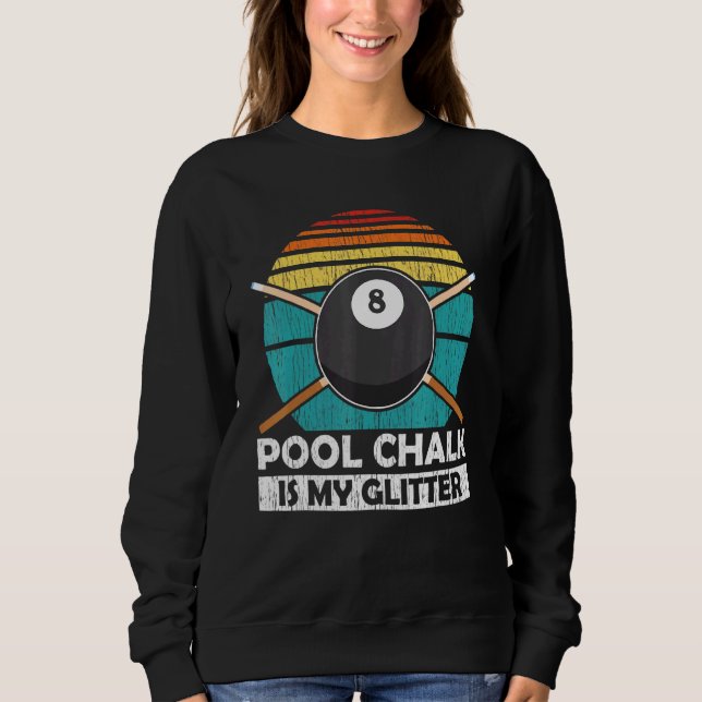 Moletom Piscina Chalk É Minha Glitter - Equipe De Piscina  (Frente)