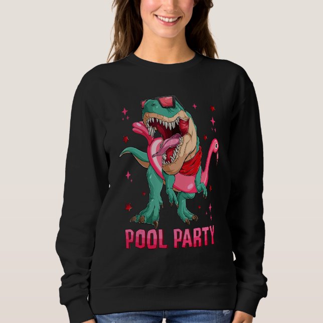 Moletom Piscina Rex Com Flamingo Flamingo Rosa Vib De Verã (Frente)